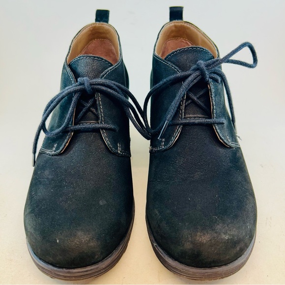 Dansko Black Suede Cadee Lace Up Chukka Ankle Booties Boots, size 36 5.5 6 - Picture 2 of 11